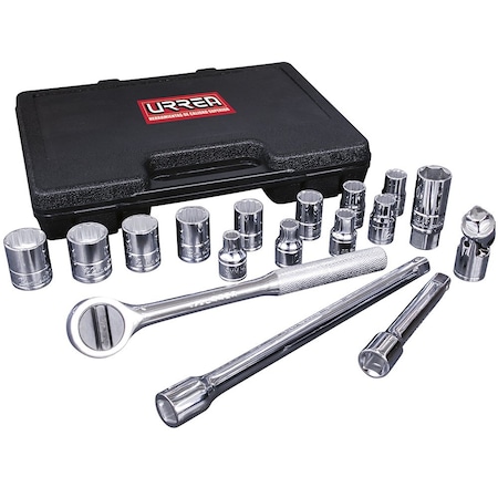 Urrea 1/2" drive socket set with accessories 17PC 5400PM